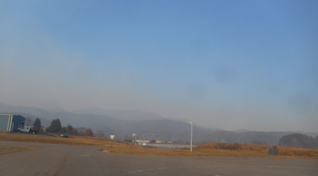 Smoke in the Franklin, NC, area. Photo courtesy of Chris Bessette.